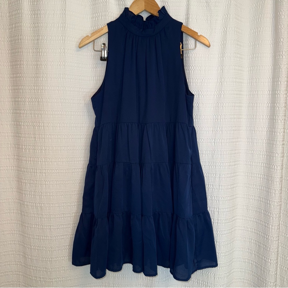 TCEC navy tiered dress
